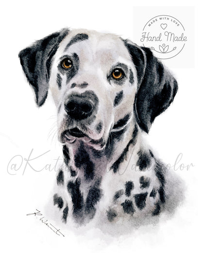 Digitales Aquarell-Haustierporträt als Fine-Art-Kunstdruck