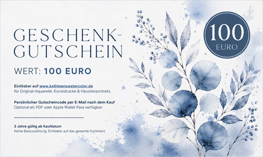 100€ Geschenkgutschein für KathleensWatercolor