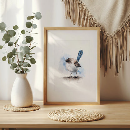 Prachstaffelschwanz – Hahnemühle Fine Art Giclée – Aquarell Vogel Wandbild