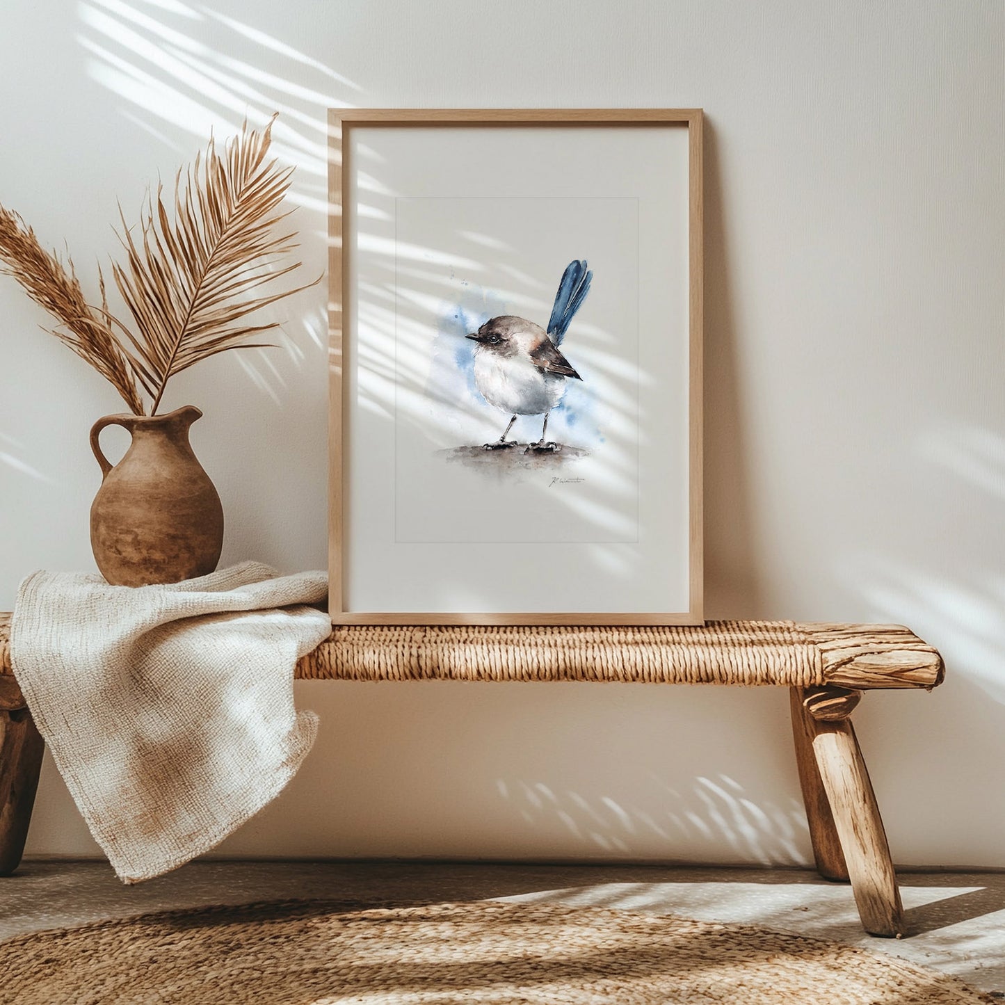 Prachstaffelschwanz – Hahnemühle Fine Art Giclée – Aquarell Vogel Wandbild