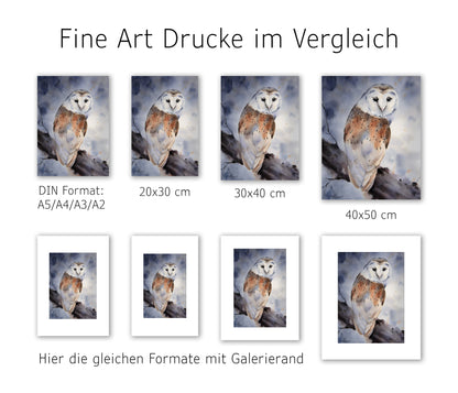 Kolibri Kunstdruck – Hahnemühle Fine Art Giclée – Aquarell Vogel Wandbild