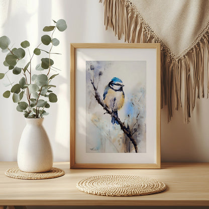 Blaumeise – Original-Aquarell, 21 x 31 cm