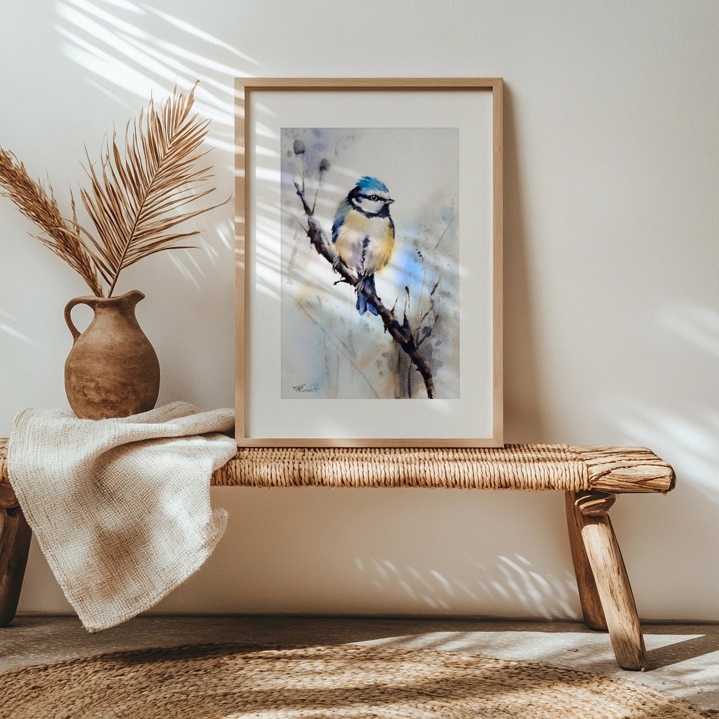 Blaumeise – Original-Aquarell, 21 x 31 cm