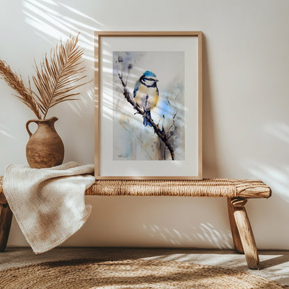 Blaumeise – Original-Aquarell, 21 x 31 cm
