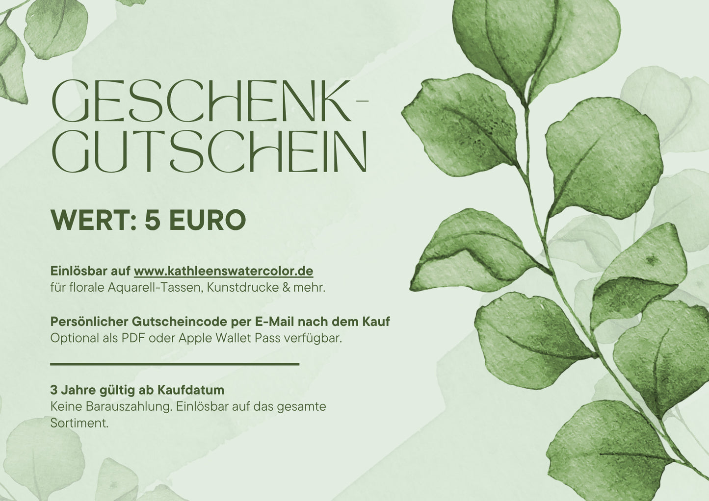 Geschenkgutschein 5 € – kleine Freude stilvoll verschenken