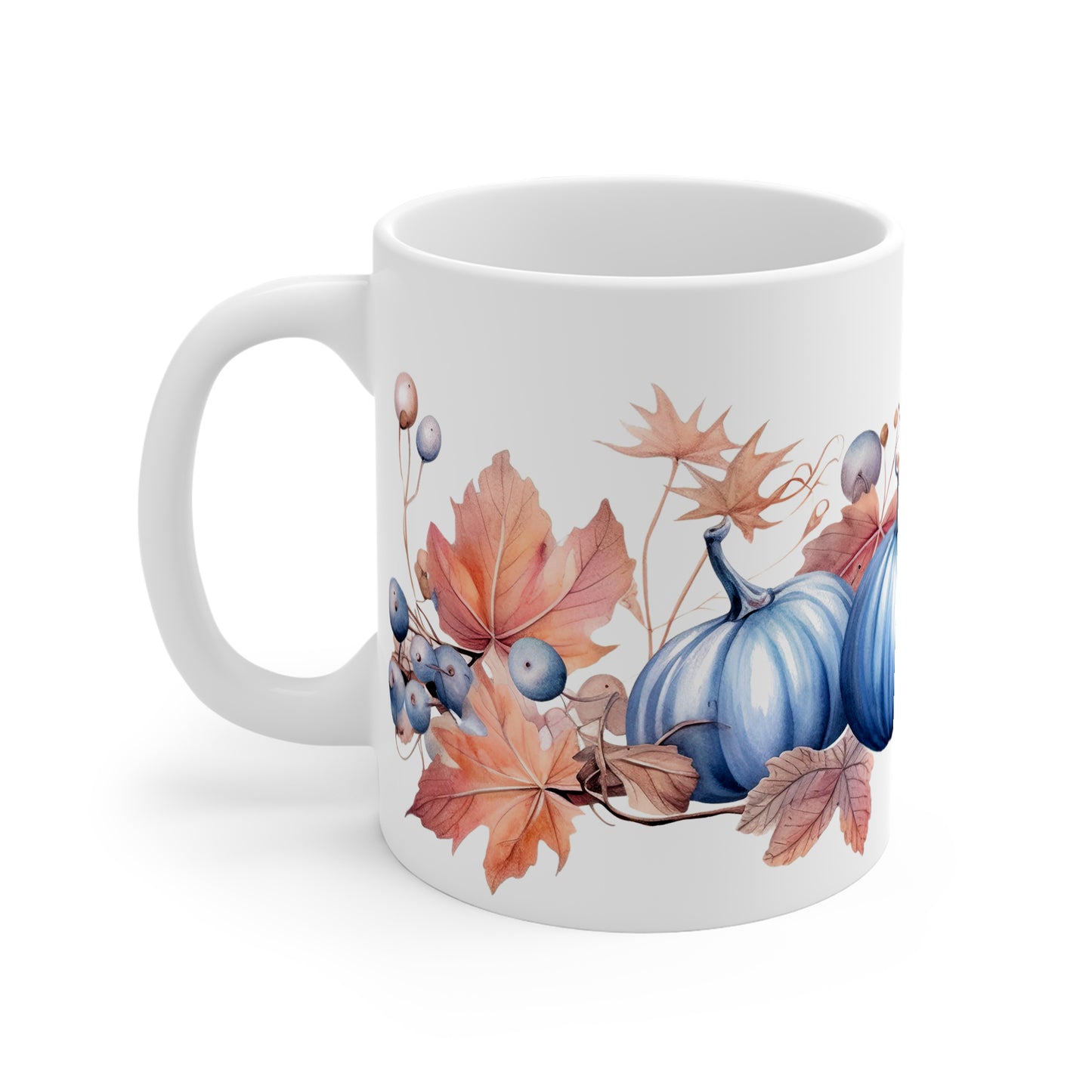 Herbsttasse mit Kürbis & Beeren – personalisierbar mit Name