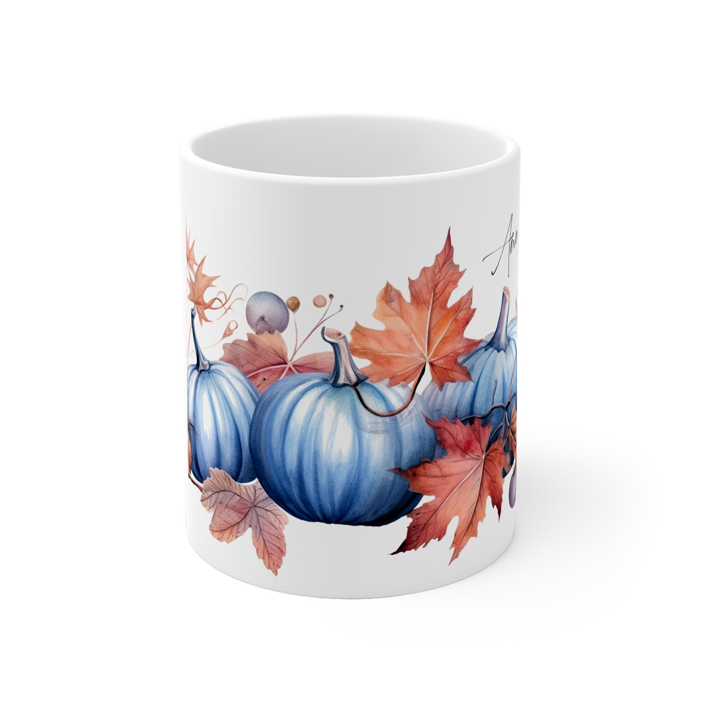 Herbsttasse mit Kürbis & Beeren – personalisierbar mit Name