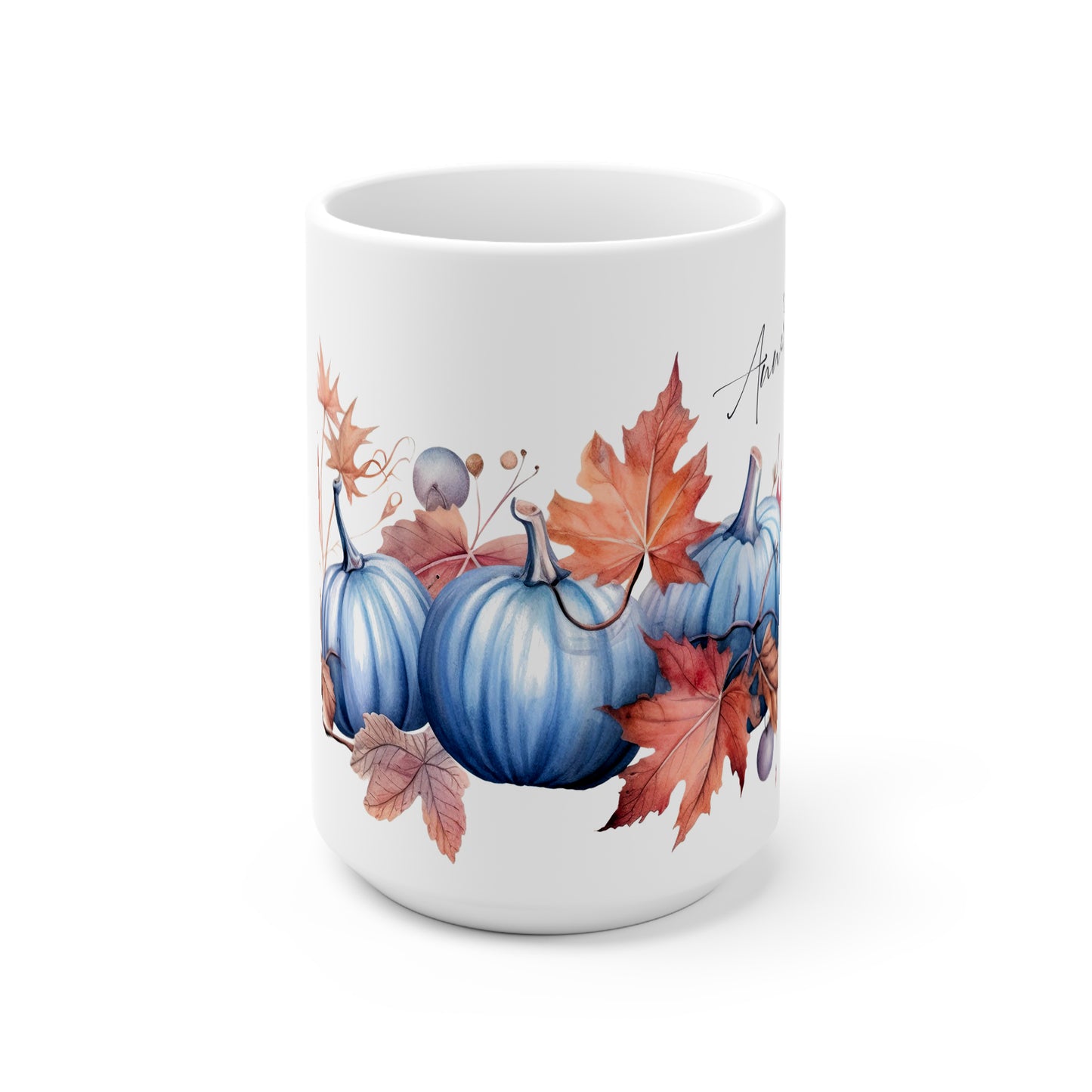 Herbsttasse mit Kürbis & Beeren – personalisierbar mit Name