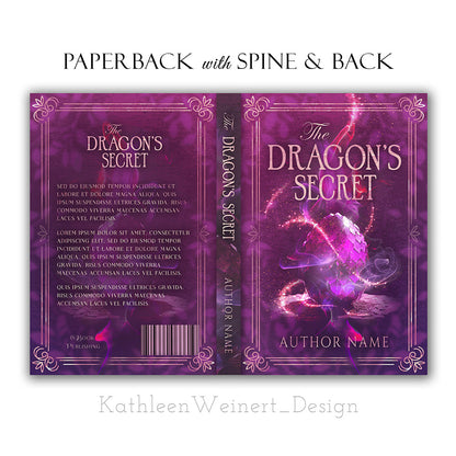 Premade eBook Cover | The Dragon's Secret | by KathleenWeinert_DESIGN