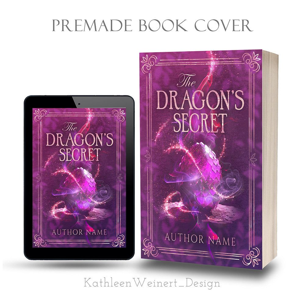 Premade eBook Cover | The Dragon's Secret | by KathleenWeinert_DESIGN