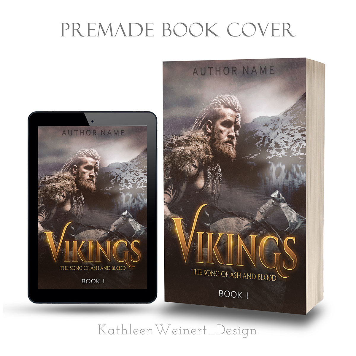 Premade eBook Cover | Vikings | by KathleenWeinertDESIGN