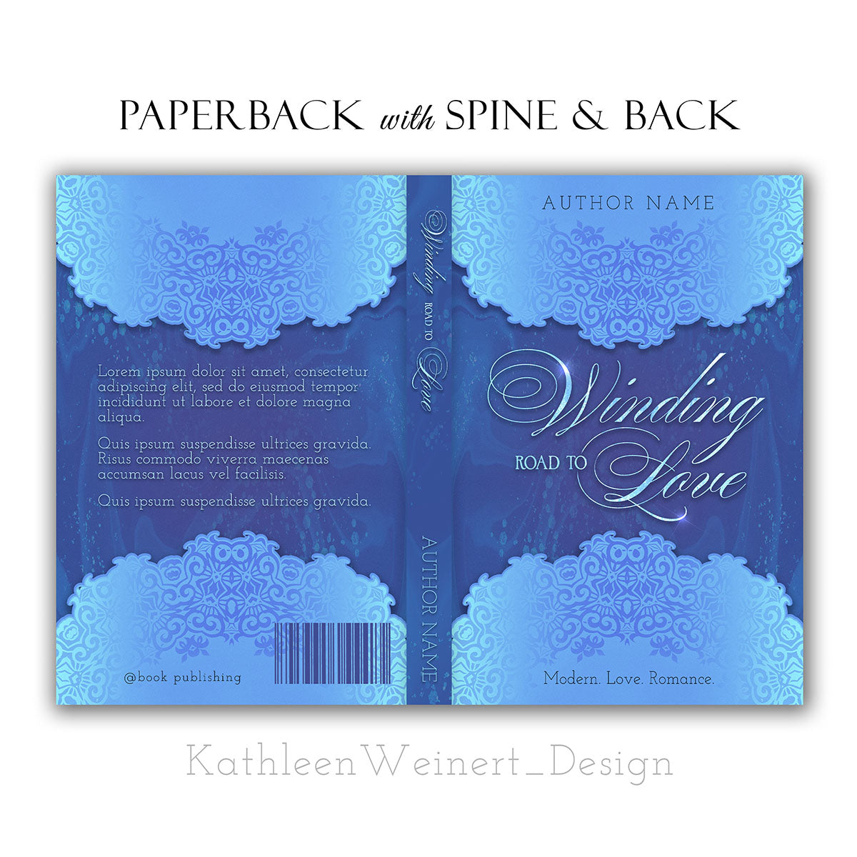 Premade eBook Cover | Winding Road to Love | by KathleenWeinertDESIGN